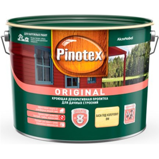 Pinotex Original 8.4л База пропитка декор кроющая с воском CLR/под колеровку