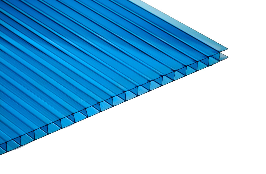 Поликарбонат 2,1х12м  4мм  синий   0,52  плотность