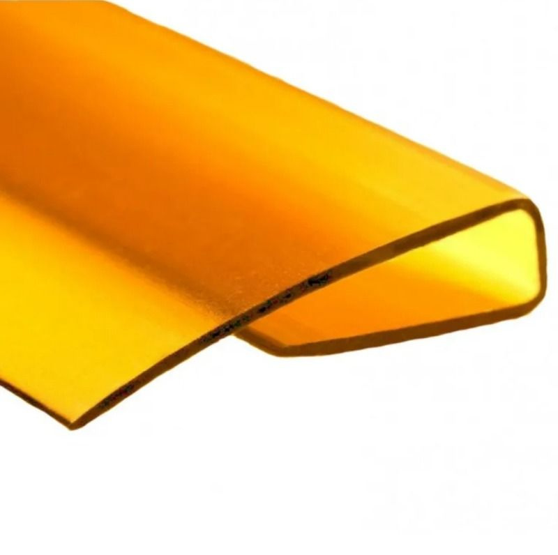 Профиль окончательный 2,1м (полик 8мм) желтый