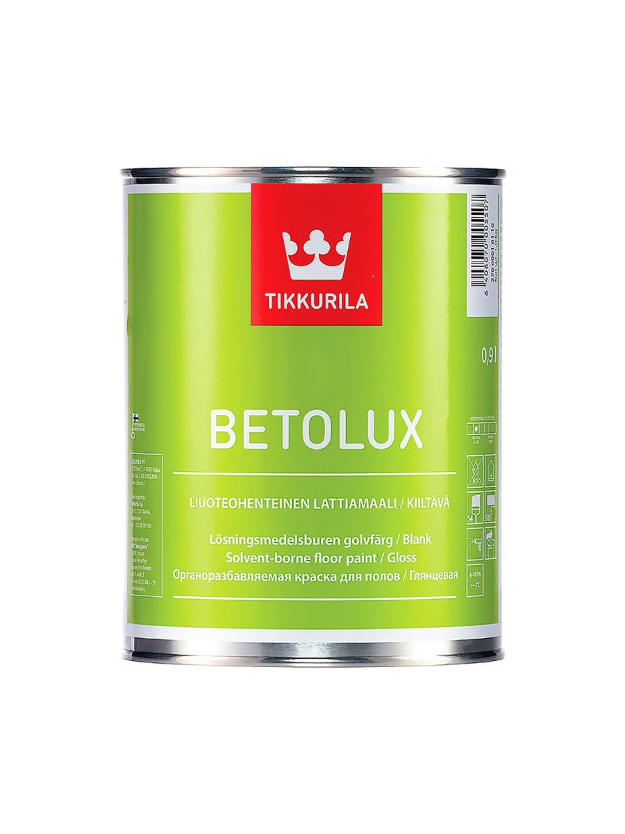 Бетолюкс 0,9л краска для пола уретано-алкидная/Тиккурила