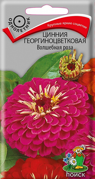 Цинния георгиноцветковая Волшебная роза (ЦВ) ("1) 0,4гр.