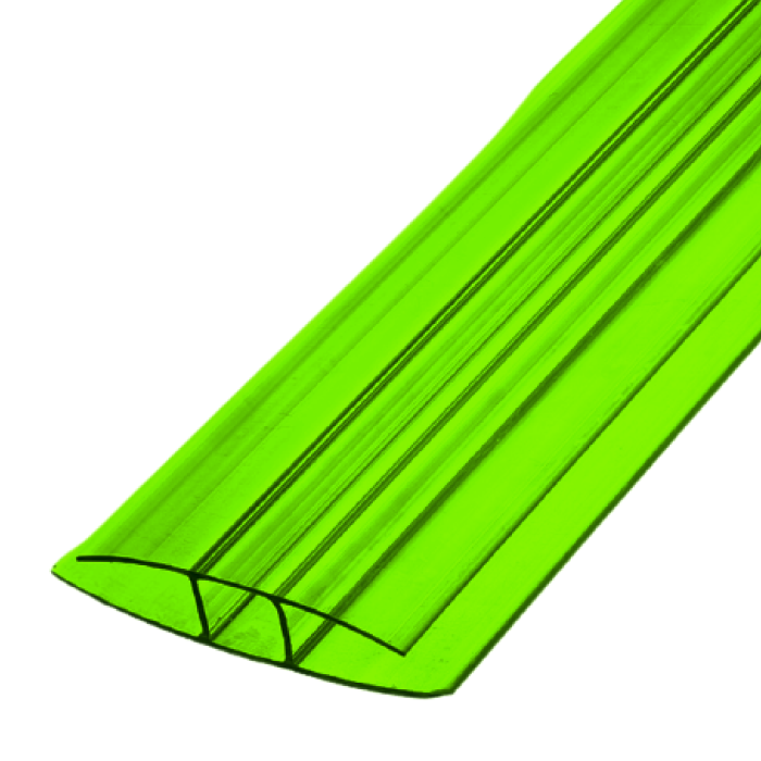Профиль соединительный неразъем 6м (полик 6мм) зеленый