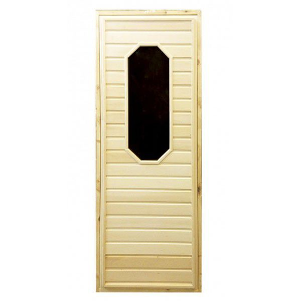 Дверь банная липа стекло 1900*700 (восьмиуг) Класс А /12-940/12-941